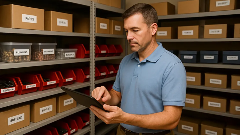 Maintenance supervisor in a stocked parts storeroom